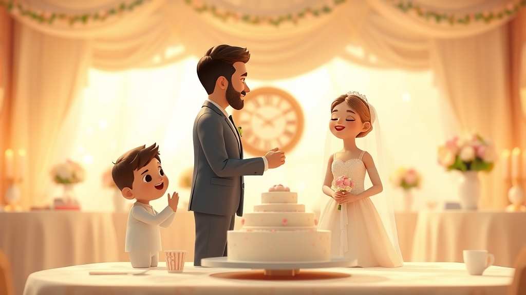 Ilustrație editorială 3D despre cum refuzi politicos sugestiile familiei despre nuntă